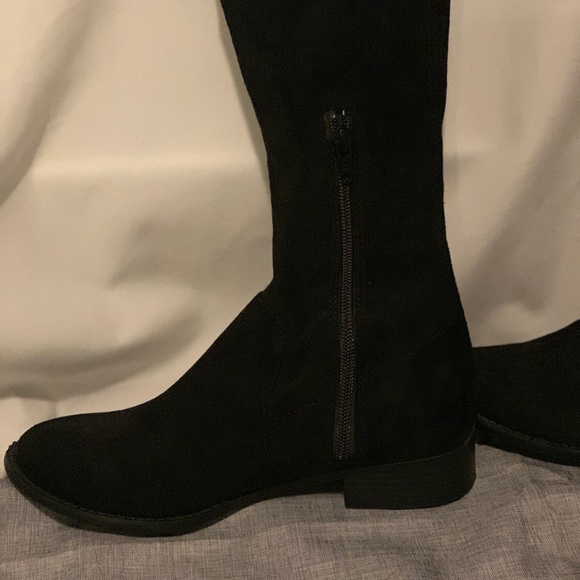 A New Day Tie Back Over Knee Suede Boots - Picture 3 of 5